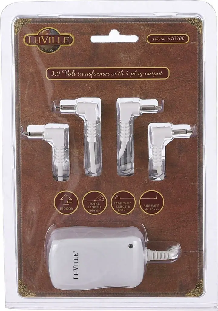 Luville Netzadapter 3V - Für Weihnachtsdorf Zubehör