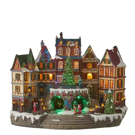 Luville General Village scenery with christmas tree adapter included