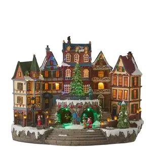 Luville General Village scenery with christmas tree adapter included