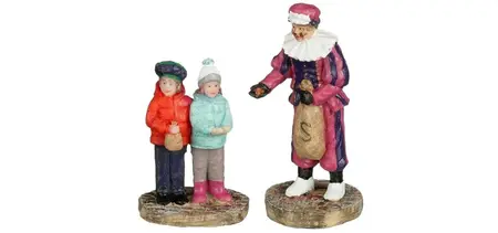Luville Molendam Piet geeft pepernoten