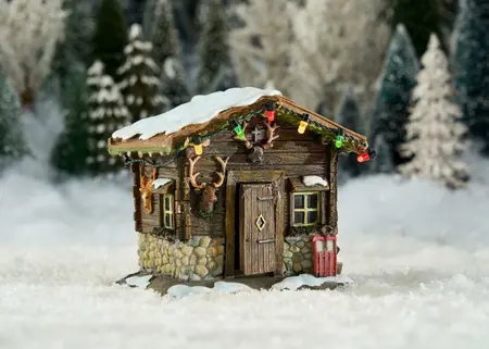 Luville Schneewald Berghutte led battery operated - image 2