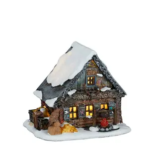 Luville Schneewald Woodworker barn led battery operated - image 1