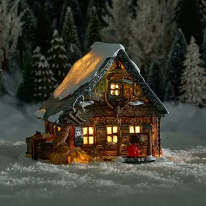Luville Schneewald Woodworker barn led battery operated - image 2