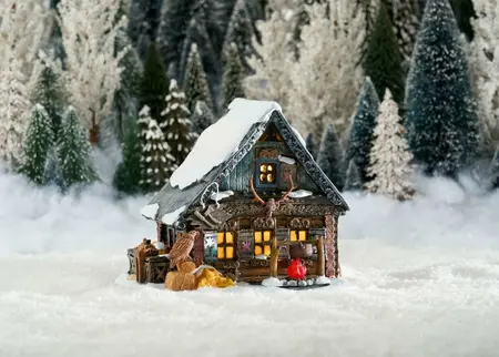Luville Schneewald Woodworker barn led battery operated - image 3
