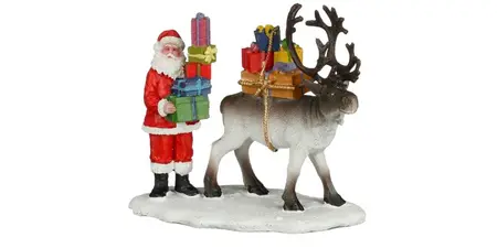 Luville Sledgeholm Santa and deer moving presents