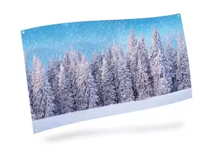 My Village Background Cloth Snowy Forest 300x150 cm - image 2
