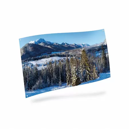 My Village XL Background Cloth Winter Village 300x150 cm - image 2